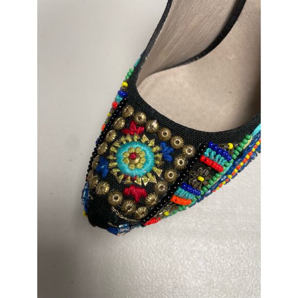 LISA FOR DONALD J. PLINER Alexis Beaded Platform Pump Size 7 Multicolor Slip-On - Picture 12 of 12